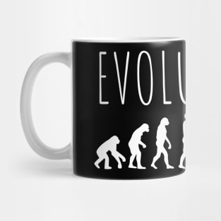 Human skateboard evolution Mug